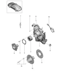 Hinterachse / Radträger / Radnabe 991.1 2012-16