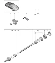 Árbol de transmisión / Cubo de rueda 991.1 2012-16