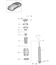 Shock absorbers / Coil spring 991.1 2012-13