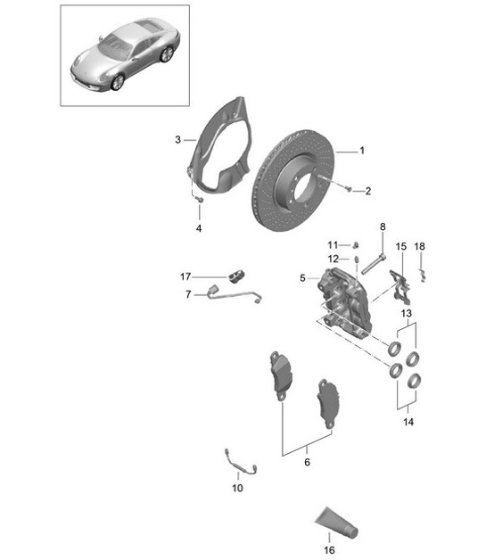 Diagram 602-000 Porsche Cayenne MK1 (955) 2003-2006 Räder, Bremsen