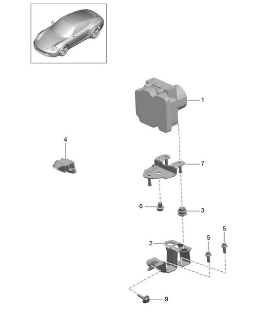 Diagram 605-000 Porsche Cayenne Coupe Turbo S E-Hybrid V8 4.0L 550Hp 