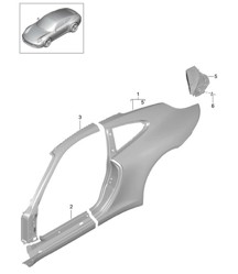 Side part, Outer - COUPE - 991.1 2012-16