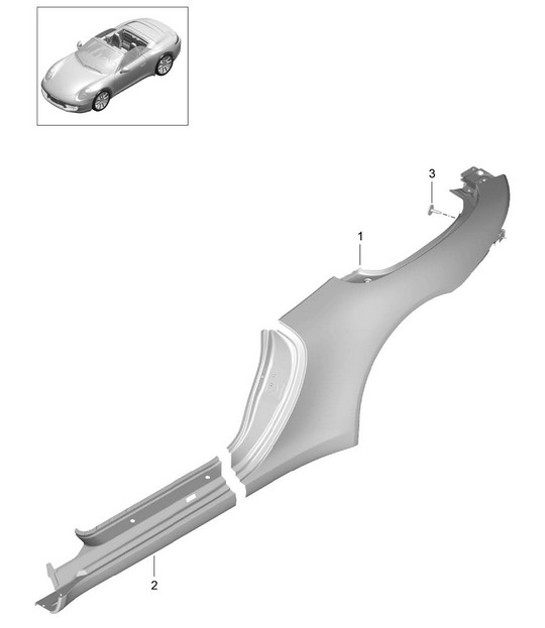 Diagram 801-065 Porsche 991 (911) MK1 2012-2016 Body