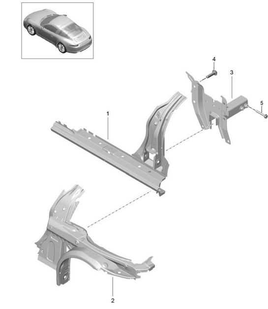 Diagram 801-067 Porsche 991 (911) MK1 2012-2016 Body