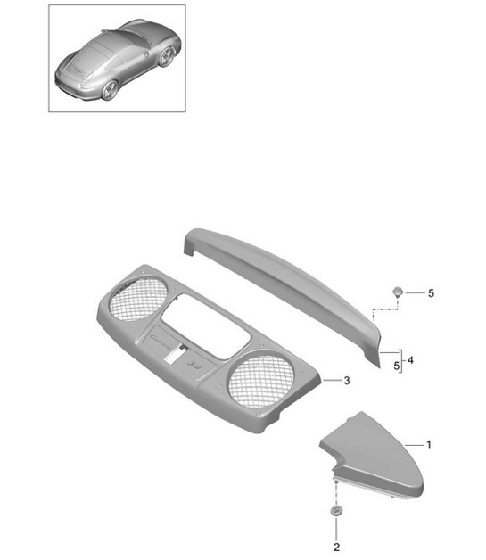 Diagram 801-080 Porsche 911 Turbo 3.3L 1978-89 Carrocería