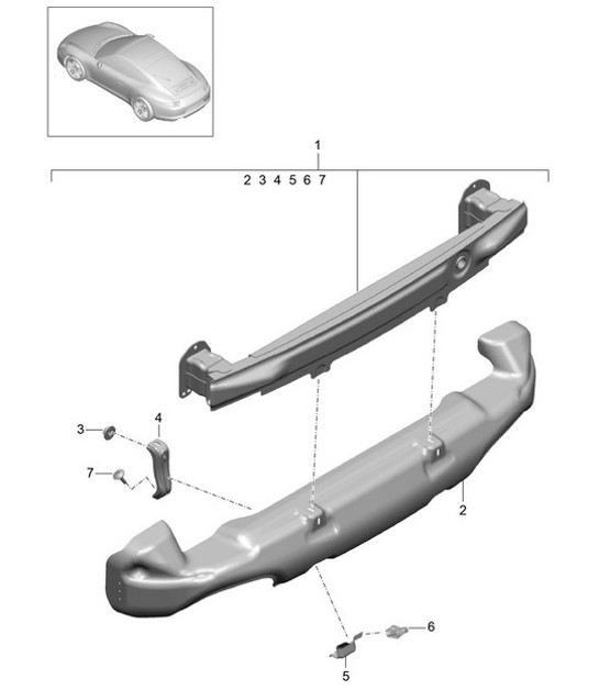 Diagram 802-030 Porsche 991 (911) MK1 2012-2016 Body