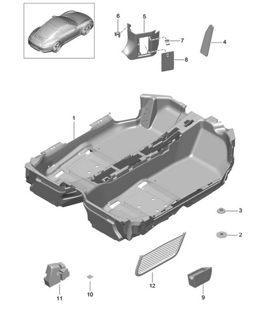 Diagram 807-010 Porsche Panamera Turbo V8 4.8L  车身