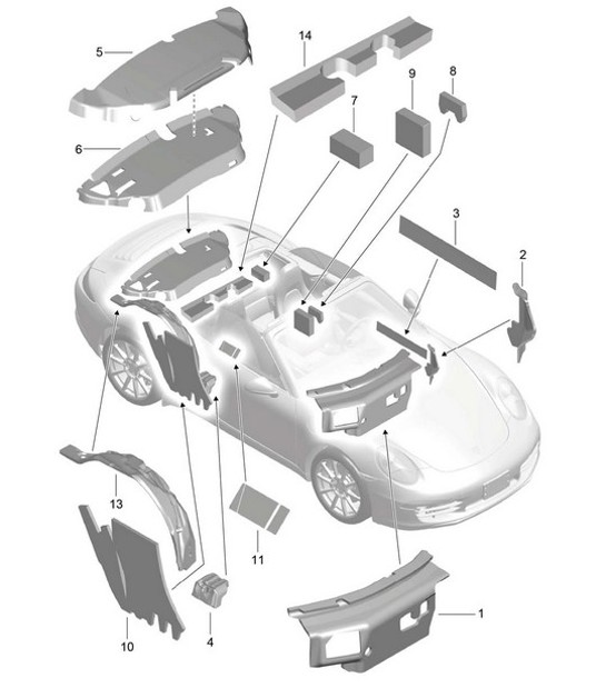 Diagram 807-082 Porsche 991 (911) MK1 2012-2016 Body