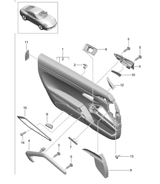 Diagram 808-050 Porsche 卡宴 S/GTS 4.8L 2007>>  车身