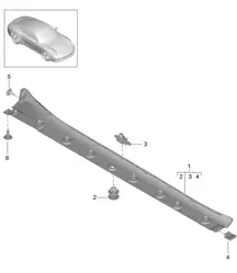 Side member trim 991.1 2012-16