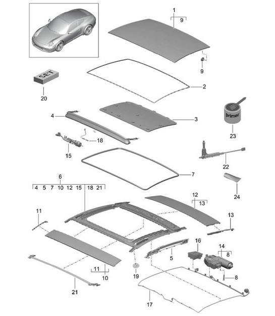 Diagram 811-000 Porsche Cayman 2.7L 987C 2006-08 Carrozzeria