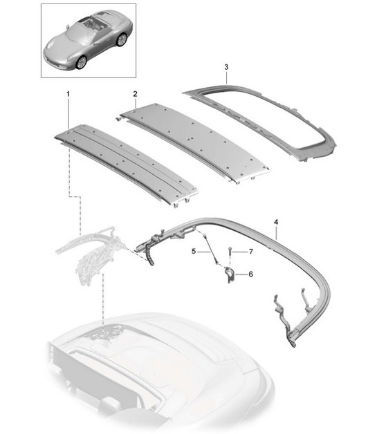Diagram 811-020 Porsche 911 & 912 (1965-1989) Body