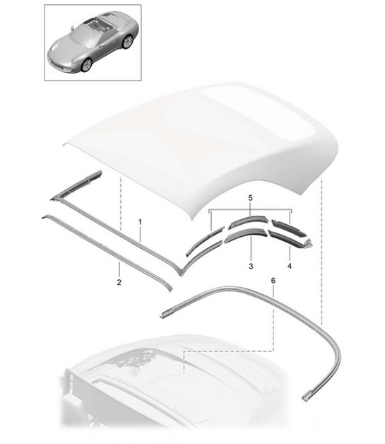 Diagram 811-030 Porsche Cayenne 92A (958) 2010-2017 Body