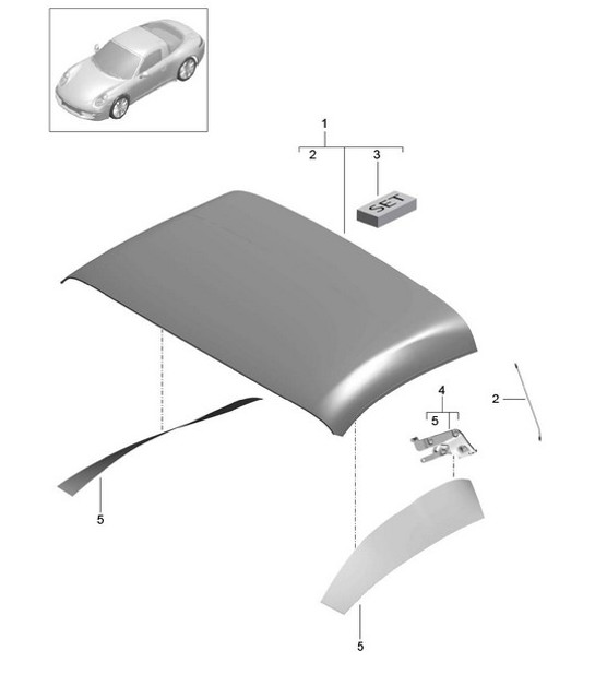 Diagram 811-037 Porsche 993 (911) (1994-1998) Body