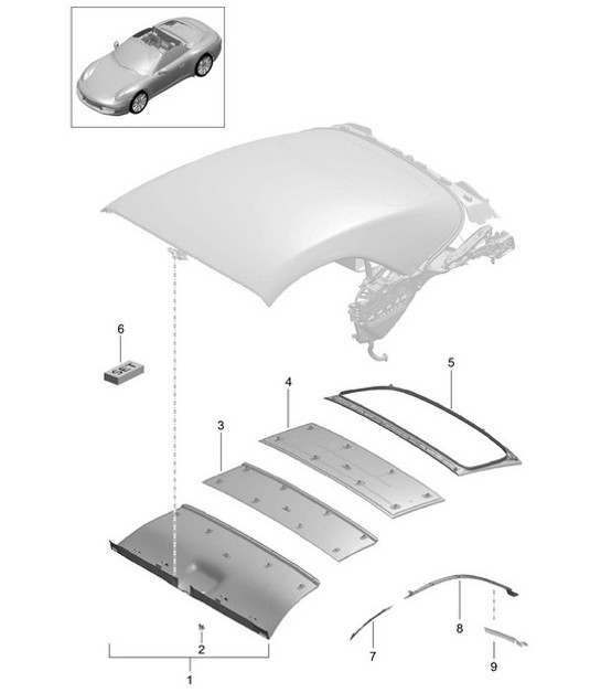Diagram 811-040 Porsche Cayman 987C/981C (2005-2016) Body