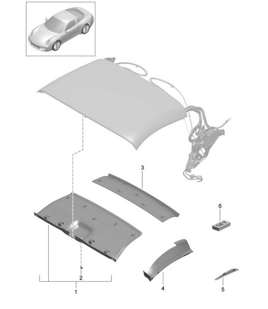 Diagram 811-042 Porsche Cayenne 9PA (955) 2003-2006 Body