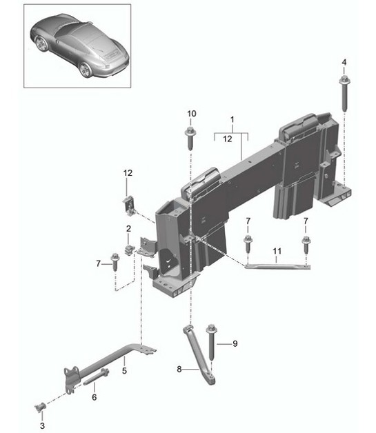 Diagram 811-070 Porsche 997 (911) MK1 2005-2008 Body