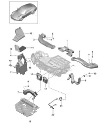 Luftführung / Luftverteiler 991.1 2012-2016