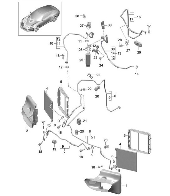 Diagram 813-020 Porsche Boxster GTS 718 4.0L Manual (400 Bhp) Body