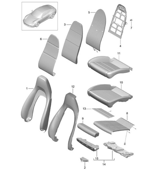 Diagram 817-002 Porsche 991 (911) MK1 2012-2016 Body