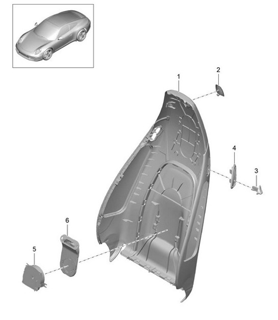 Diagram 817-004 Porsche Cayman S 3.4L 987C 2005-08 Body