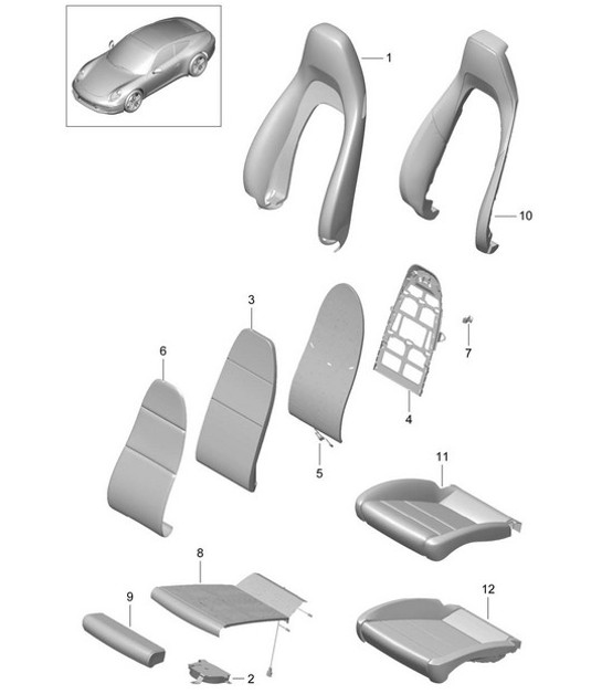 Diagram 817-017 Porsche 991 (911) MK1 2012-2016 Body