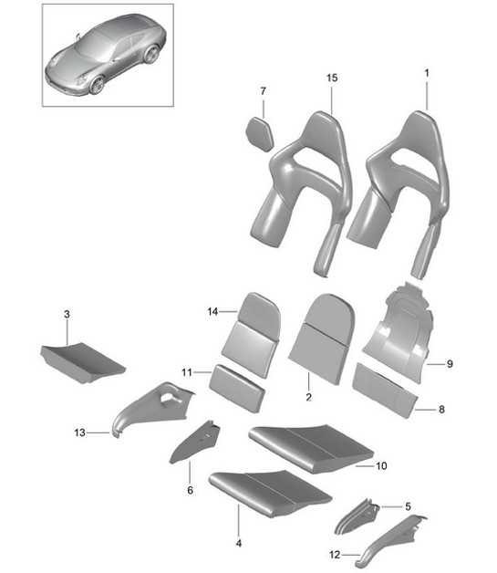 Diagram 817-032 Porsche Cayman 718 2.0L PDK (300Bhp) Body