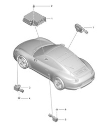 Regeleenheid / Sensor Airbag 991.1 2012-16