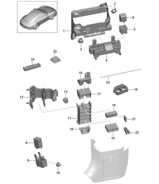 Diagram 902-000 Porsche Cayenne Turbo E-Hybrid Coupe with GT Package V8 4.0 739Hp 