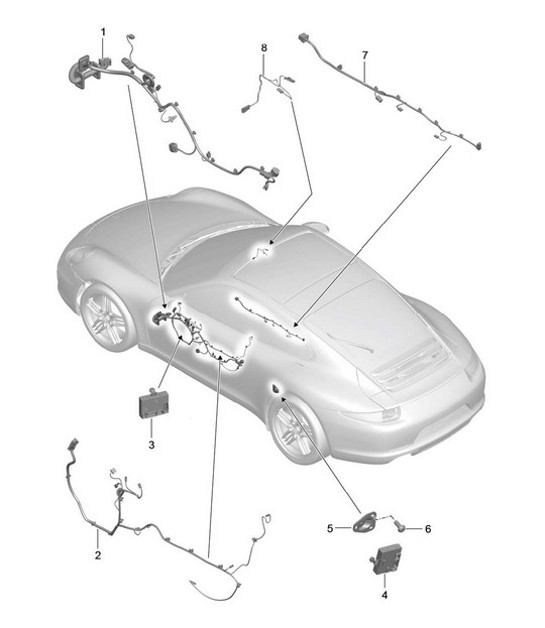 Diagram 902-015 Porsche Cayenne 92A (958) 2010-2017 Electrical equipment