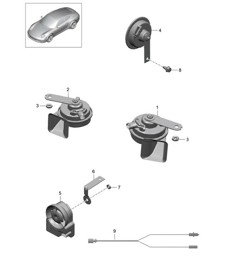 Fanfara / Sistema di allarme avvisatore acustico 9191.1 2012-16 Fanfara / Sistema di allarme avvisatore acustico 9191.1 2012-16