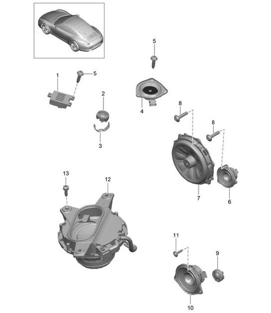 Diagram 911-005 Porsche Cayenne 9YA 2018-2023 