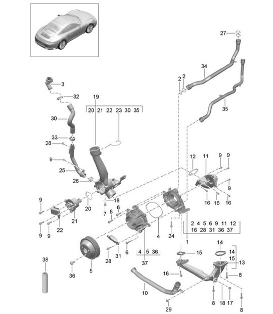 Diagram 105-000 Porsche Taycan 4 Cross Turismo 
