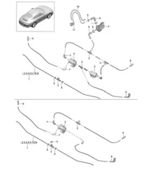 Air filter / Vacuum control 991.2 Carrera 2017-19