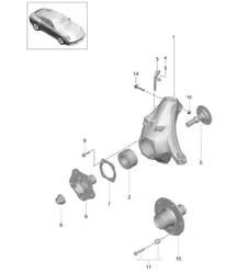 Wheel carrier / Wheel hub 991.2 Carrera 2017-19