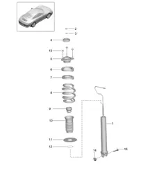 Schokdempers / Schroefveer 991.2 Carrera 2017-19