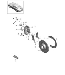 Disc brake / Rear axle 991.2 Carrera 2017-19 Disc brake / Rear axle 991.2 Carrera 2017-19