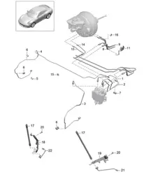 Tubi freno / Avantreno - ANTERIORE - 991.2 Carrera 2017-19