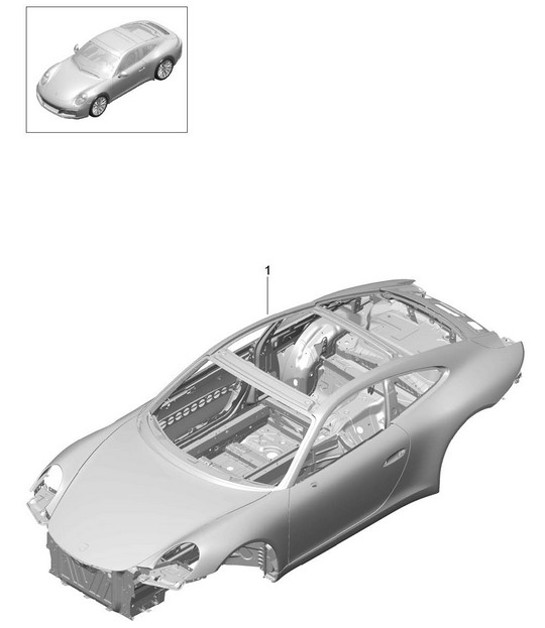 Diagram 801-000 Porsche 993 (911) TURBO 1994-96 Body