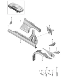 Parte laterale, interna - CABRIO - 991.2 Carrera 2017-19