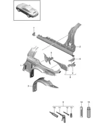 Parte laterale, Interna - TARGA - 991.2 2017-19