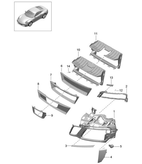 Diagram 802-006 Porsche Cayman S 3.4L 987C 2005-08 Carrozzeria