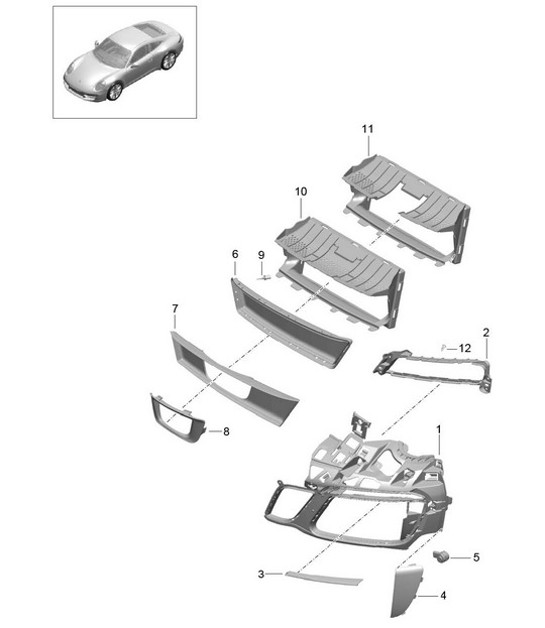 Diagram 802-007 Porsche 991 (911) MK2 2016-2018 Carrozzeria