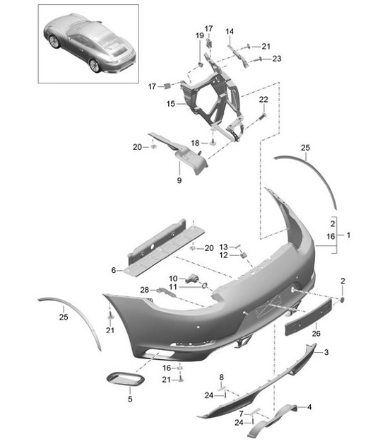 Diagram 802-016 Porsche Cayenne S V8 4.2L Diesel 382 CV Carrozzeria