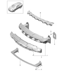 Supporto paraurti ANTERIORE 991.2 Carrera 2017-19