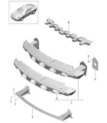 Supporto paraurti ANTERIORE - GTS, PR:011 - 991.2 Carrera 2017-19