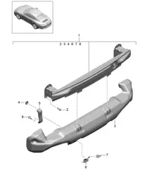 REAR Bumper carrier 991.2 Carrera 2017-19