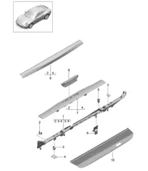 Verkleidung / Schweller 991.2 Carrera 2017-19
