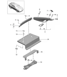 Linings c-pillar, Rear - COUPE - 991.2 Carrera 2017-19