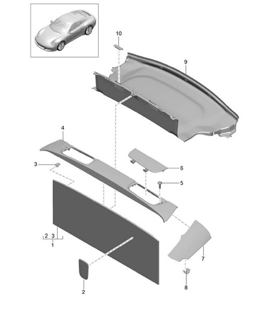 Diagram 807-035 Porsche Cayman 987C/981C (2005-2016) Carrosserie